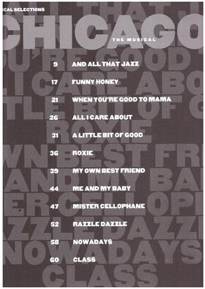 Chicago: The Musical (Broadway Vocal Selections),Used