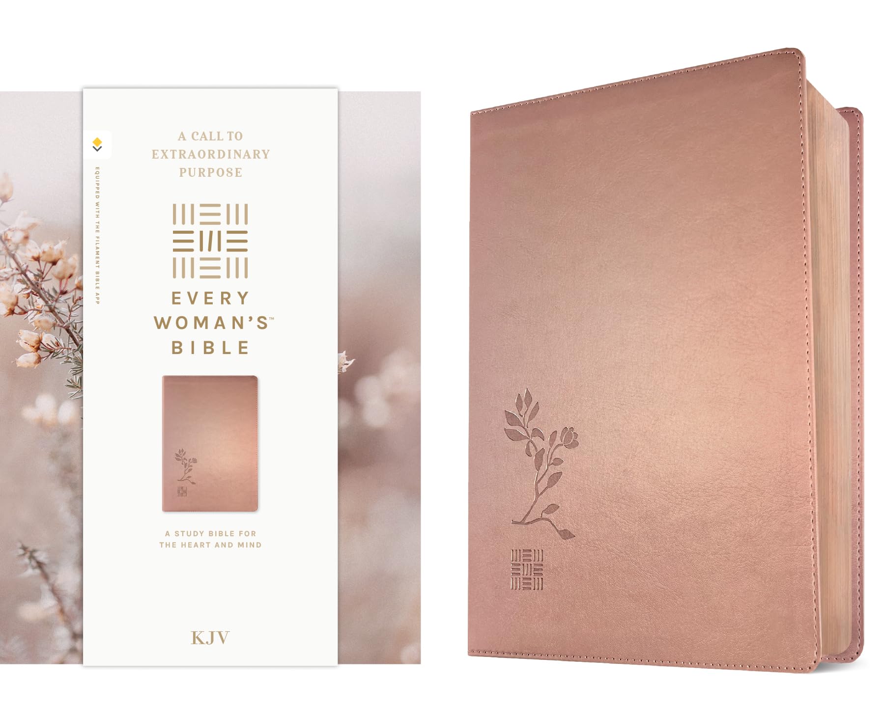 Kjv Every WomanS Bible, Filament Enabled (Leatherlike, Rose Gold, Red Letter)