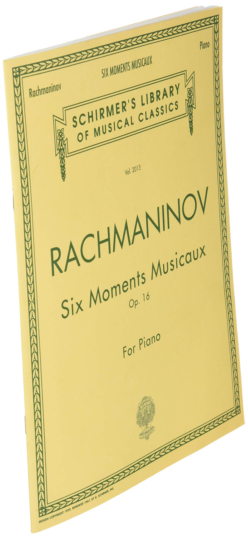 Six Moments Musicaux, Op. 16: Schirmer Library of Classics Volume 2013 Piano Solo (Schirmer's Library of Musical Classics),New