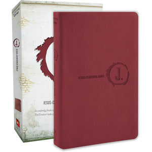 JesusCentered Bible NLT, Cranberry,Used