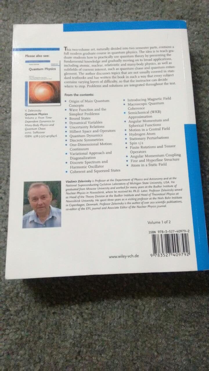 Quantum Physics: Volume 1  From Basics to Symmetries and Perturbations,Used