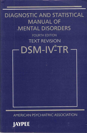 Diagnostic and Statistical Manual of Mental Disorders, 4th Edition,Used