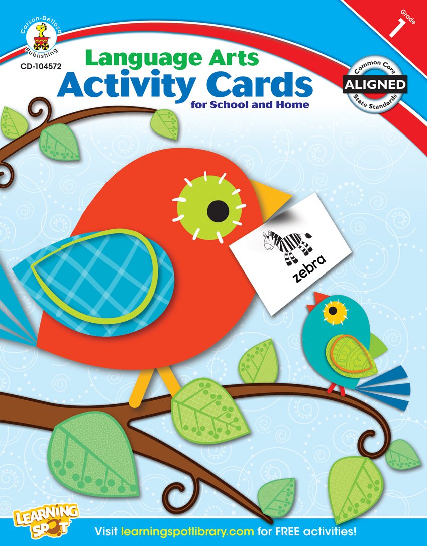 Language Arts Activity Cards For School And Home, Grade 1,Used