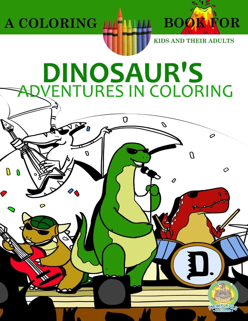 Dinosaur's Adventures in Coloring Book,Used