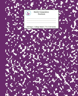 Marble Composition Notebook College Ruled: Purple Marble Notebooks, School Supplies, Notebooks for School (Notebooks College Rul,Used