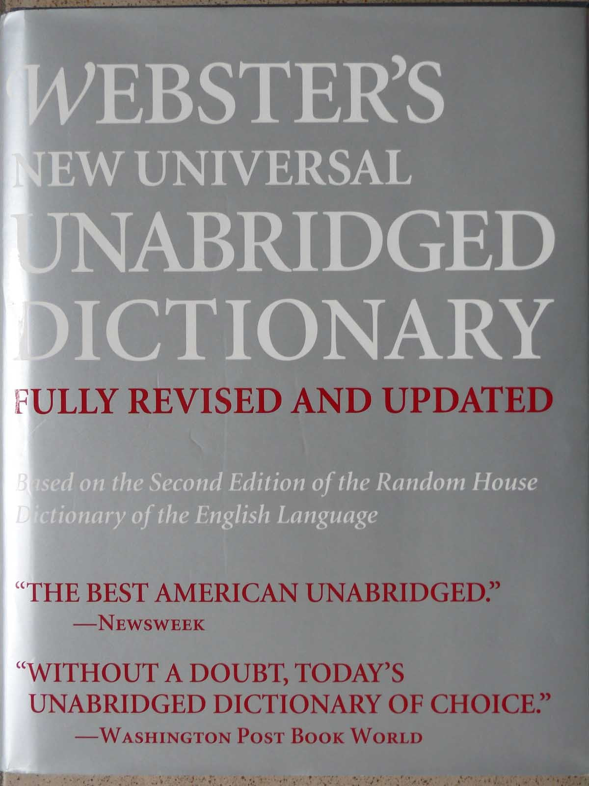 Webster's New Universal Unabridged Dictionary: Fully Revised and Updated,Used