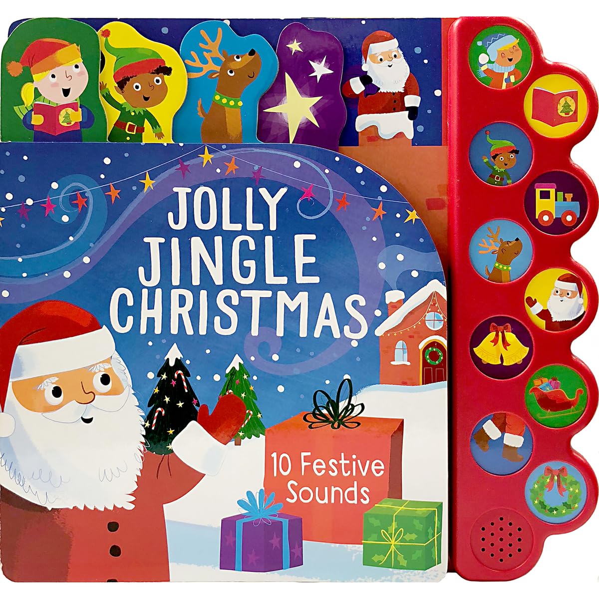 Jolly Jingle 10Button Children's Christmas Sound Book (Interactive Children's Sound Book with 10 Festive Christmas Sounds),New