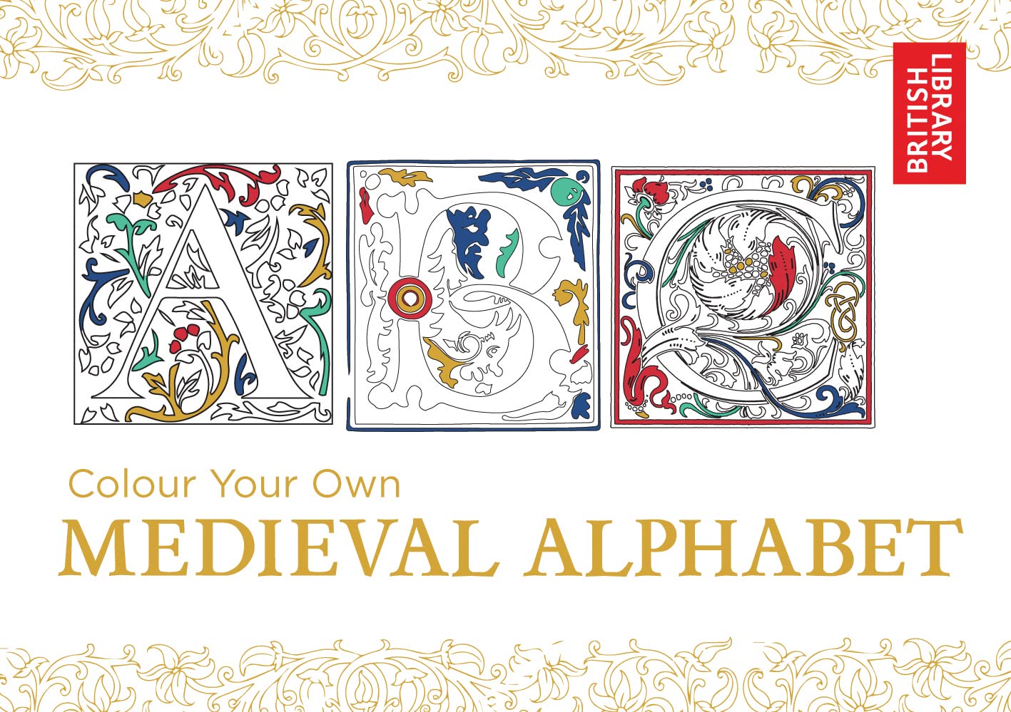 Colour Your Own Medieval Alphabet,Used