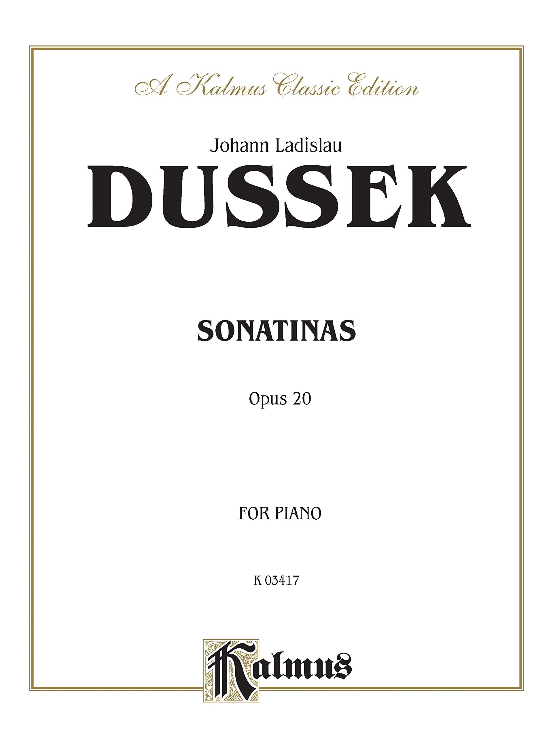 Sonatinas, Op. 20 (Kalmus Edition),Used