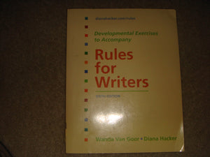 Developmental Exercises to Accompany Rules for Writers,Used