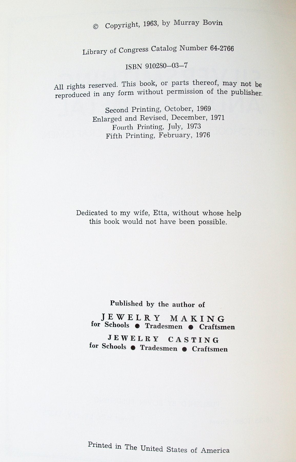 Silversmithing And Art Metal For Schools, Tradesmen, Craftsmen,New