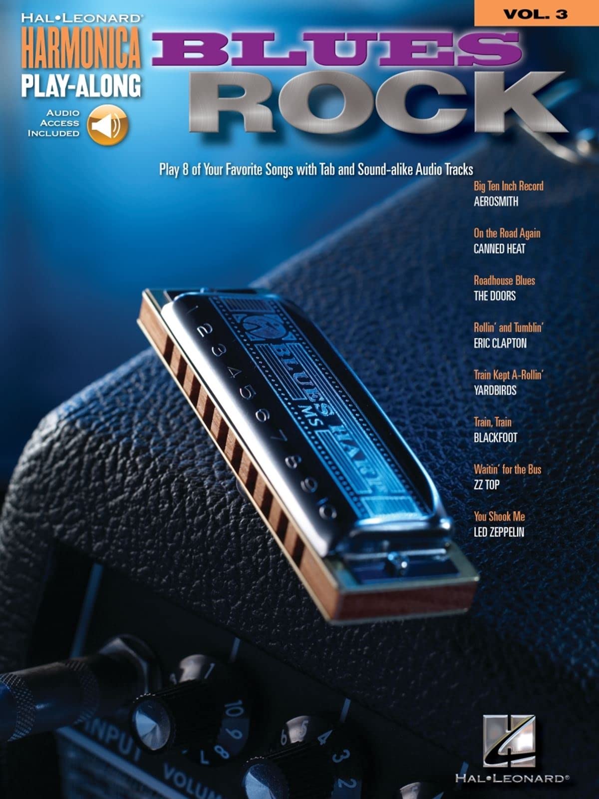 Blues/Rock  Harmonica PlayAlong Volume 3 Book/Online Audio,New