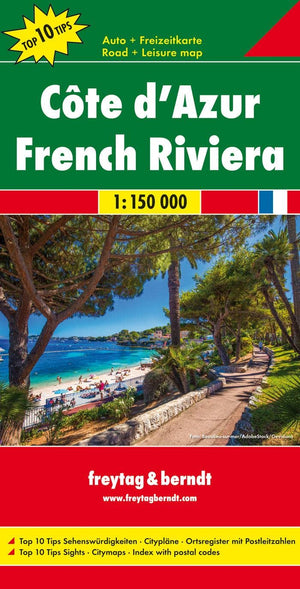 Cte d'Azur, road map 1:150,000,Used