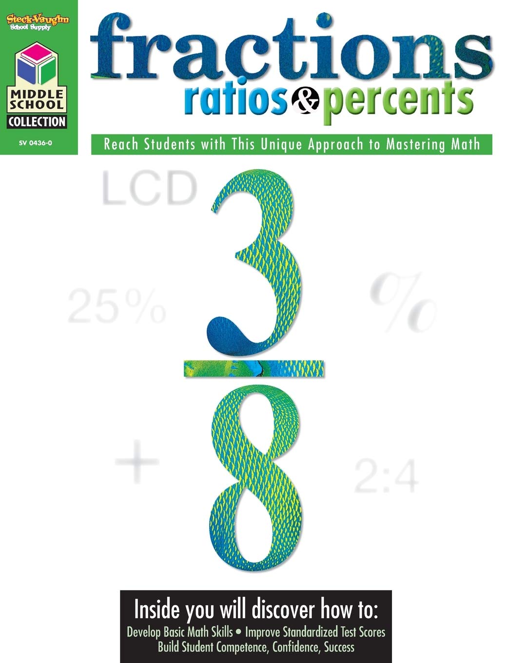 Middle School Collection: Math: Reproducible Fractions, Ratios, & Percents,New