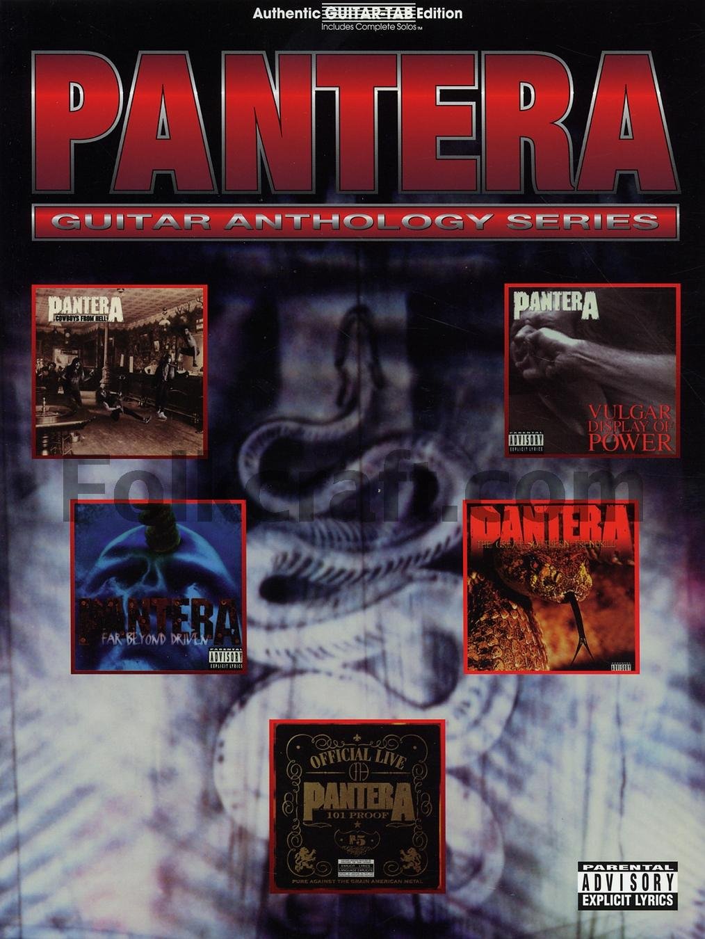 Pantera Guitar Anthology  NoteforNote Guitar Tablature Songbook  Guitar Sheet Music with Lyrics and Chords  Play Classic Meta
