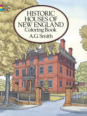 Historic Houses of New England Coloring Book (Dover American History Coloring Books),Used