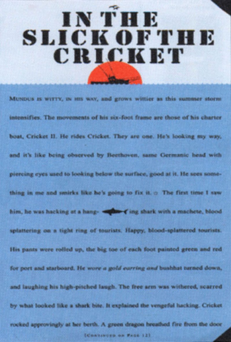 In the Slick of the Cricket,Used