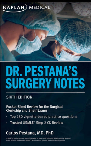 Dr. Pestana's Surgery Notes: Essential Pocket Guide for Surgical Clerkship & USMLE Prep - Compact Review for Medical Students