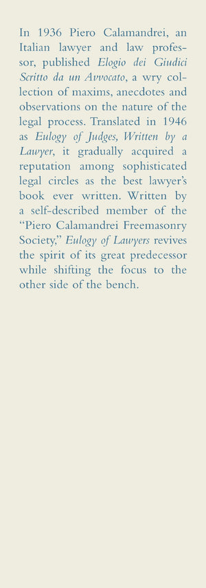 Eulogy of Lawyers: Written by a Lawyer.,Used