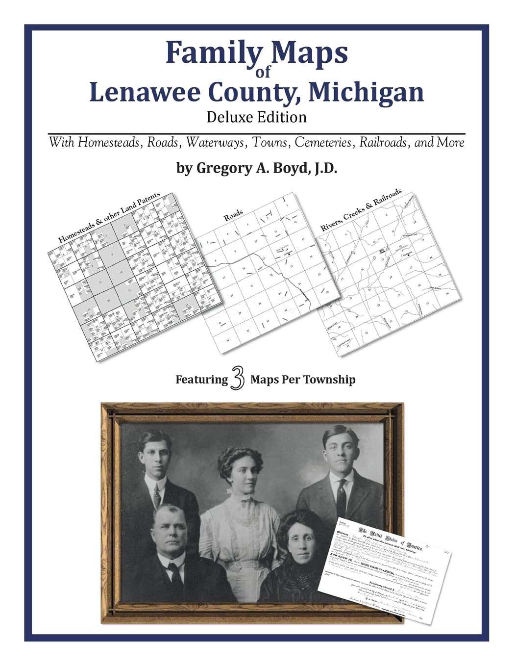 Family Maps of Lenawee County, Michigan,Used