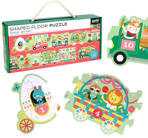 Petit Collage: Easter Parade Shaped Floor Puzzle  Giant 6Ft Long 30Piece Spring Floor Jigsaw For Toddlers 3+  Chunky Pieces W