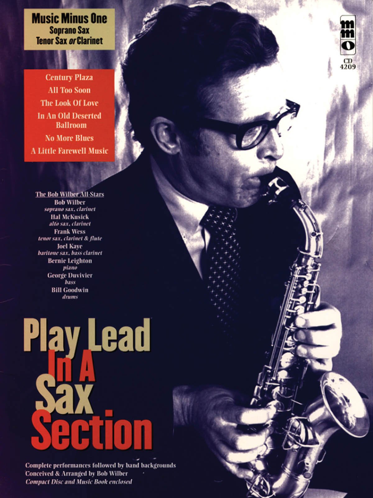 Play Lead in a Sax Section: Music Minus One Soprano Sax, Tenor Sax or Clarinet,Used