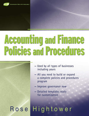 Accounting And Finance Policies And Procedures, (With Url)