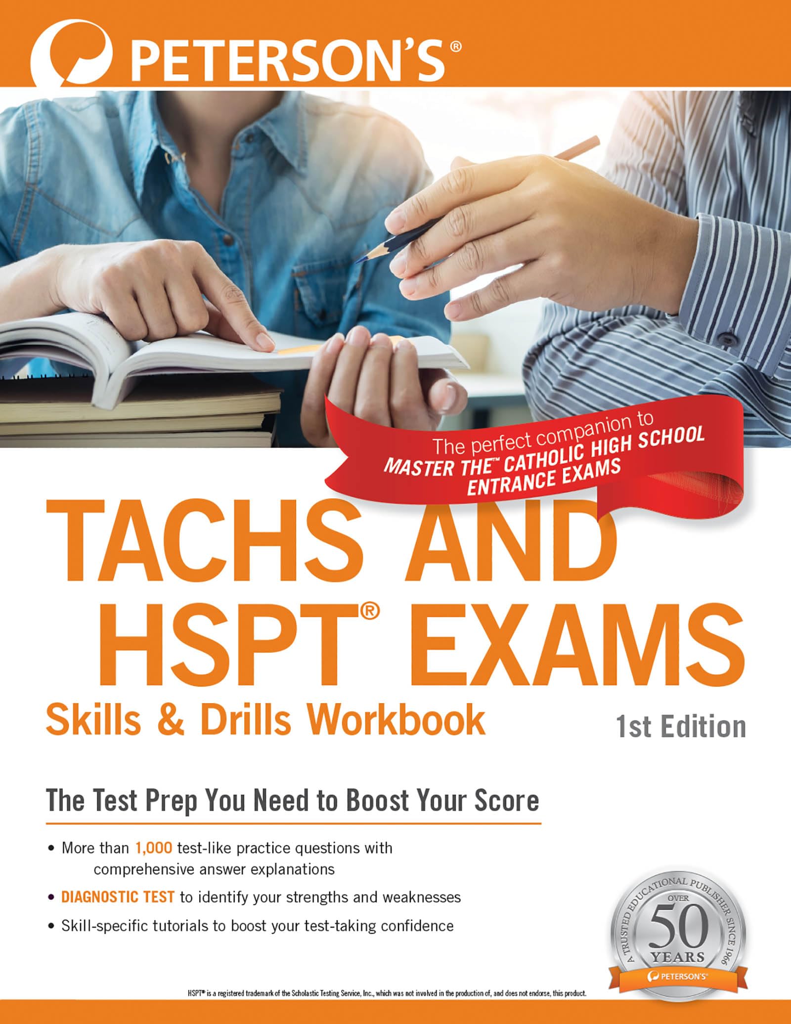 Petersons TACHS and HSPT Exams Skills & Drills Workbook,Used