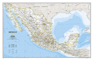 National Geographic Mexico Wall Map  Classic (34.5 x 22.5 in) (National Geographic Reference Map),New