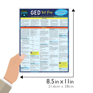 GED Test Prep Mathematical Reasoning: a QuickStudy Laminated Reference Guide (Quick Study Academic),Used
