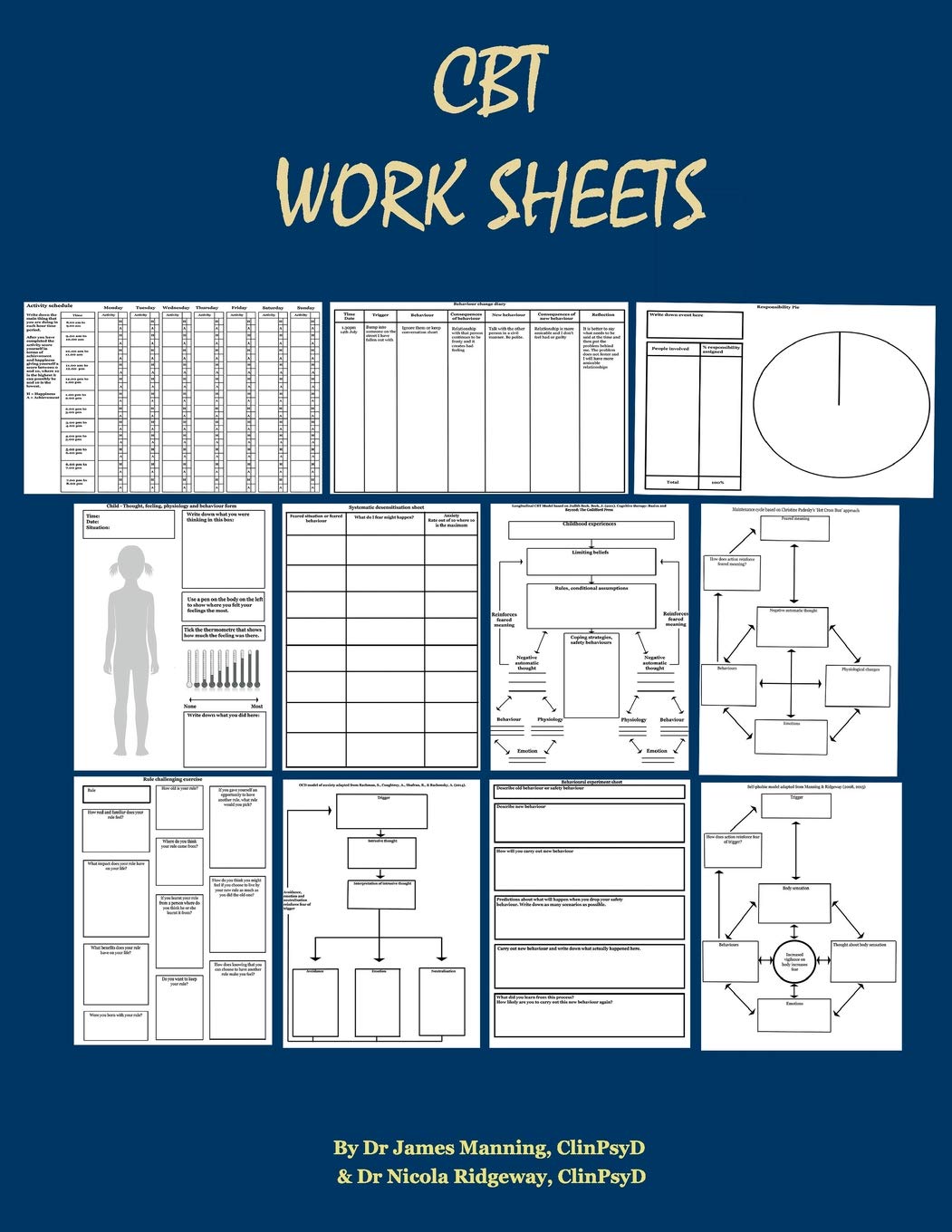 Cbt Worksheets: Cbt Worksheets For Cbt Therapists In Training: Formulation Worksheets, Padesky Hot Cross Bun Worksheets, Thought