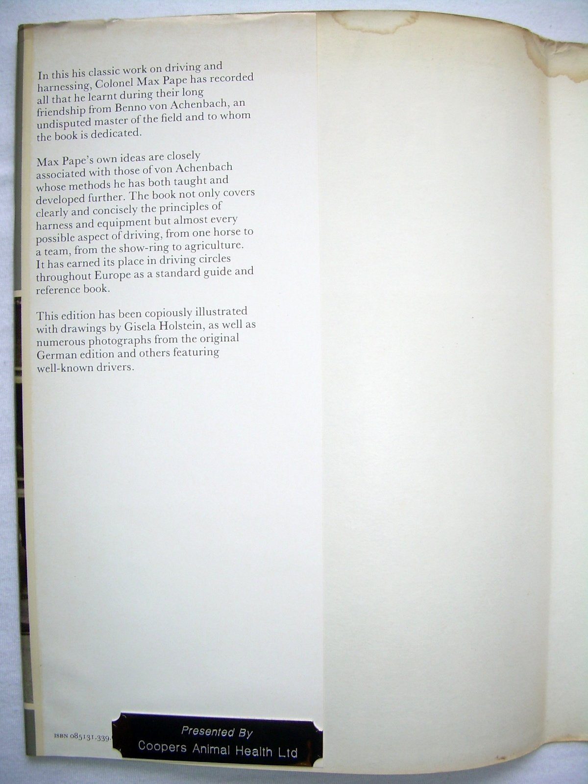 The Art of Driving According to the Guidelines of Benno Von Achenbach,Used