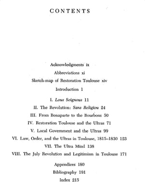 Ultraroyalism in Toulouse: From Its Origins to the Revolution of 1830 (The Johns Hopkins University Studies in Historical and Po,Used