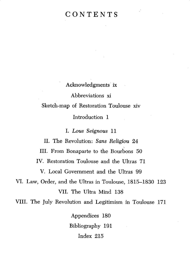 Ultraroyalism in Toulouse: From Its Origins to the Revolution of 1830 (The Johns Hopkins University Studies in Historical and Po,Used