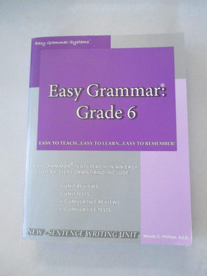 Easy Grammar 6  Teacher Edition,Used