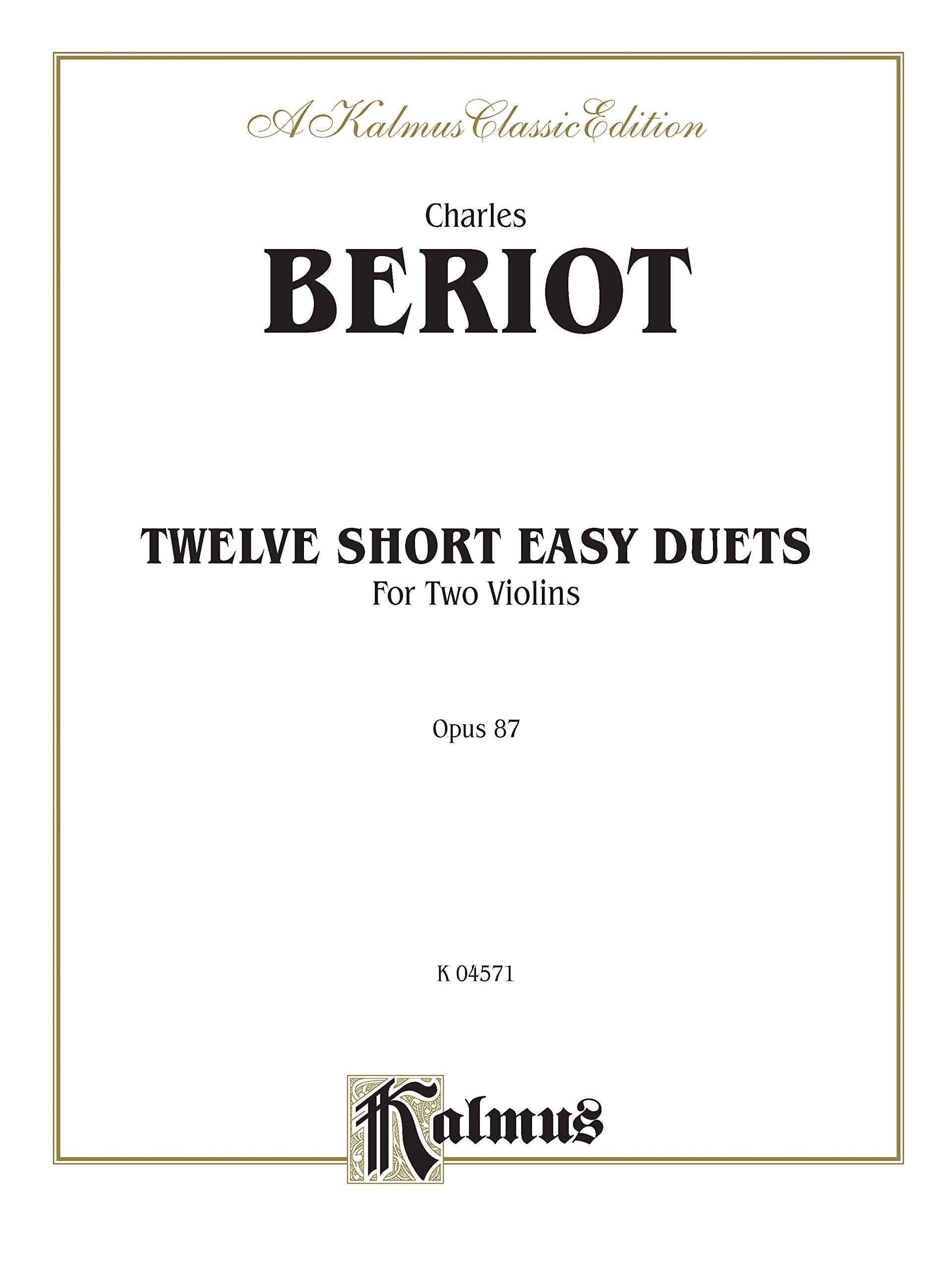 Twelve Short Easy Duets, Op. 87 (Kalmus Edition),Used
