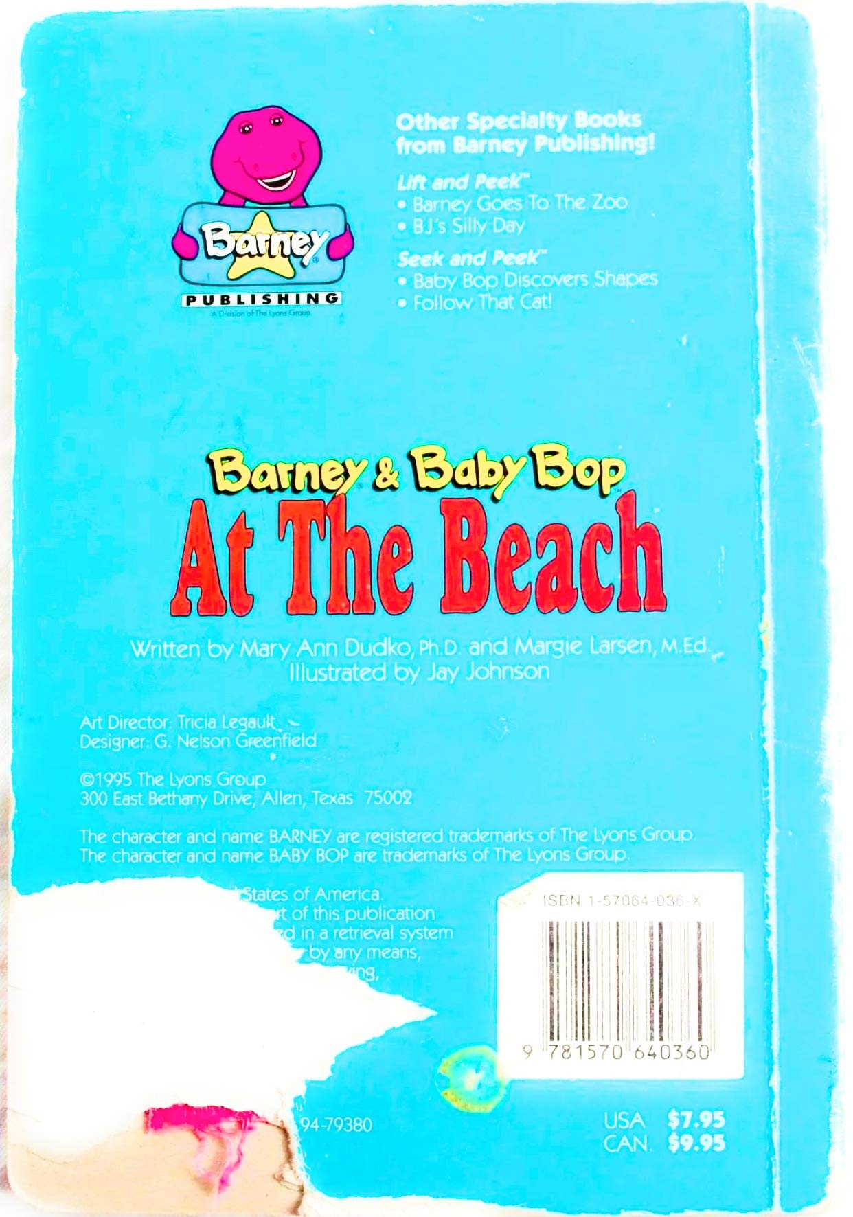 Barney and Baby Bop at the Beach,Used