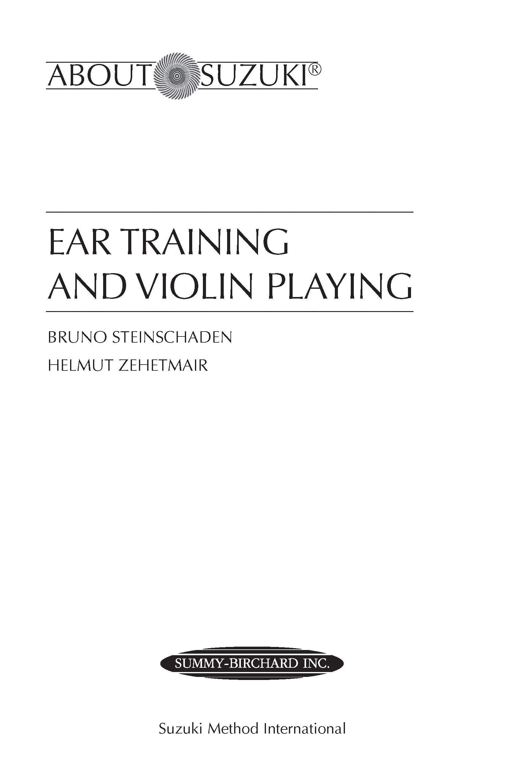 Ear Training and Violin Playing (About Suzuki Series),Used