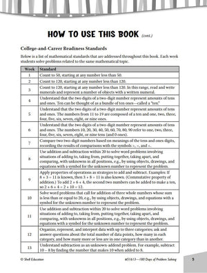 180 Days of Problem Solving for 1st Grade  Build Math Fluency with this 1st Grade Math Workbook (180 Days of Practice),Used