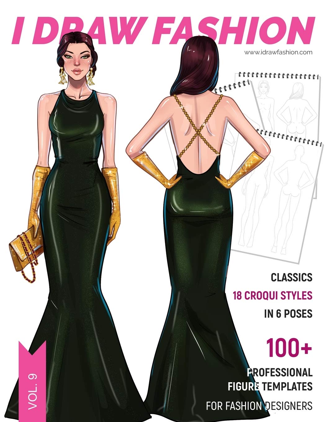 Classics: 100+ Professional Figure Templates for Fashion Designers: Fashion Sketchpad with 18 Croqui Styles in 6 Poses,Used