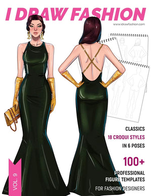 Classics: 100+ Professional Figure Templates for Fashion Designers: Fashion Sketchpad with 18 Croqui Styles in 6 Poses,Used