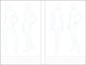 Essentials Fashion Sketchbook (366 Figure Templates to create your own designs!) Fashion Sketchpad,Used