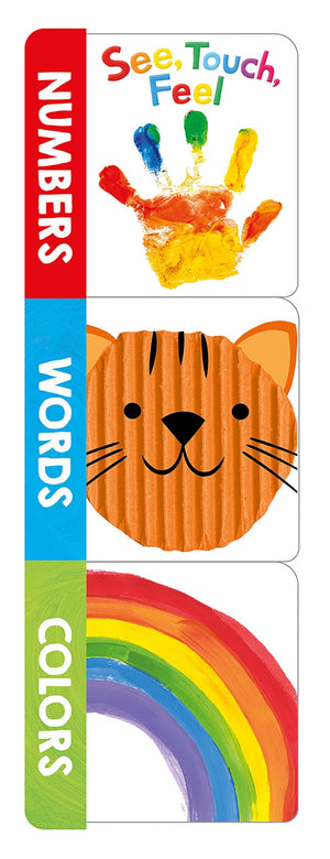 See, Touch, Feel Chunky Set: Words, Numbers And Colors: With 3 Mini Board Books
