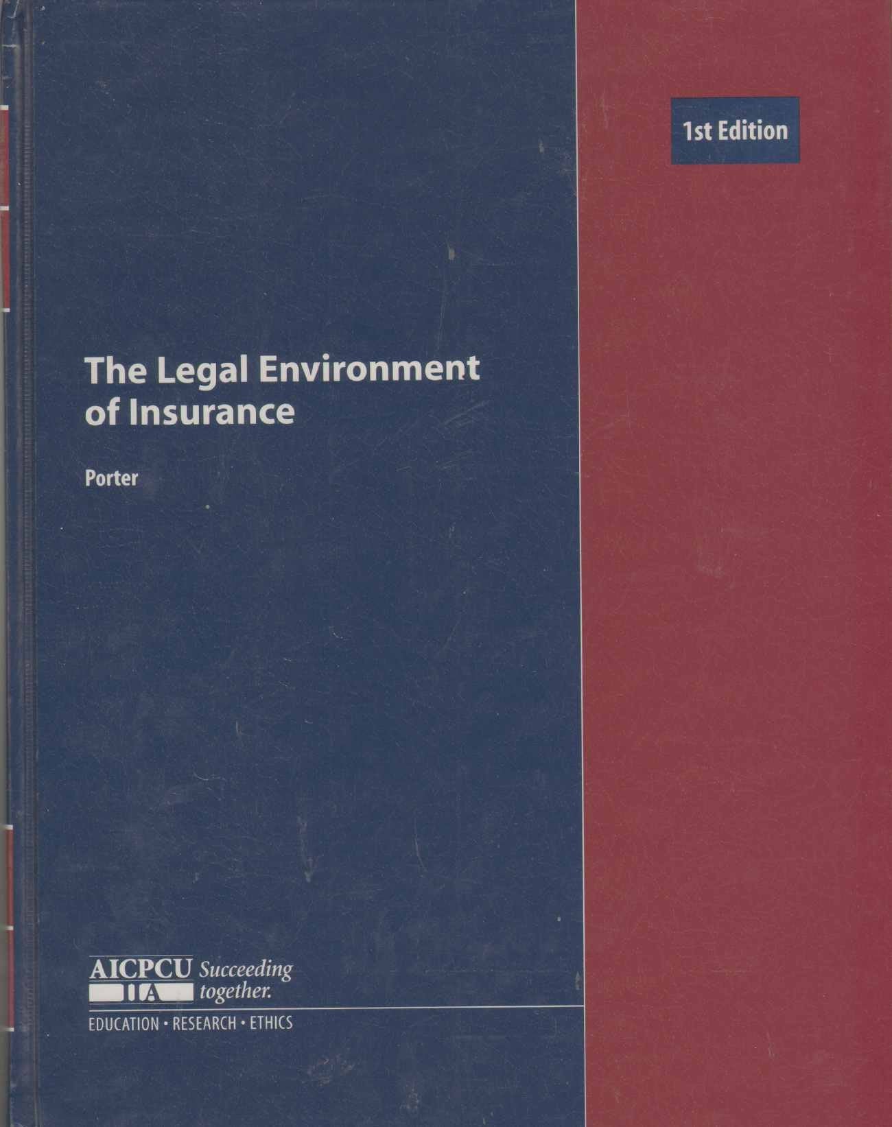 THE LEGAL ENVIRONMENT OF INSURANCE,Used