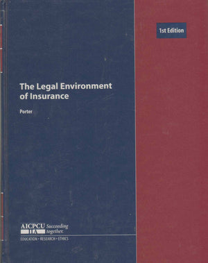 THE LEGAL ENVIRONMENT OF INSURANCE,Used