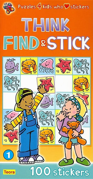Picture Sudoku with stickers  Think, Find & Stick,Used