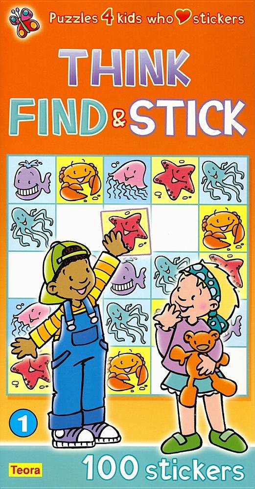 Picture Sudoku with stickers  Think, Find & Stick,Used