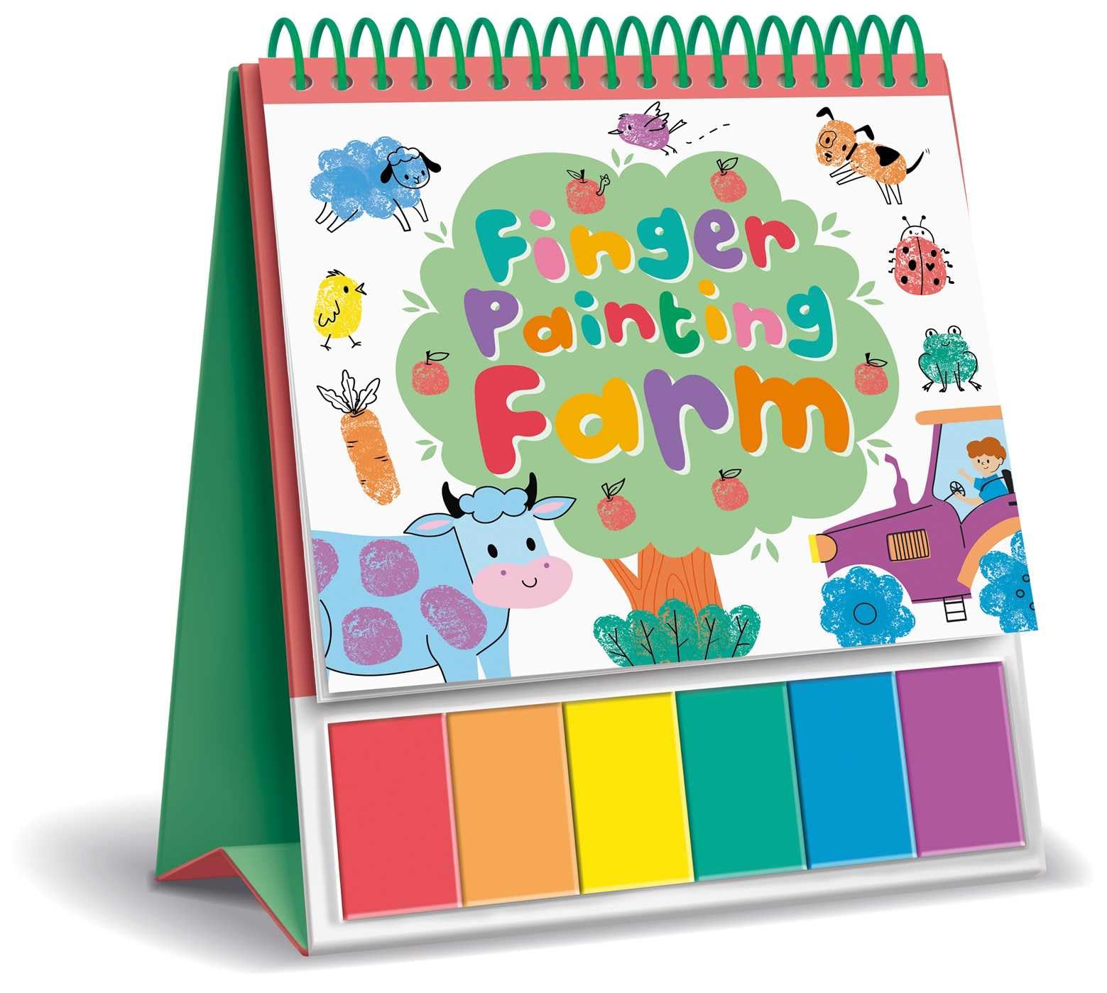 Finger Painting Farm: Easel Coloring Book With 6 Paints,Used