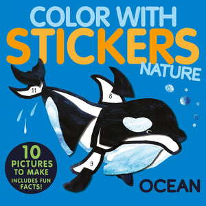 Color with Stickers: Ocean: Create 10 Pictures with Stickers!,Used
