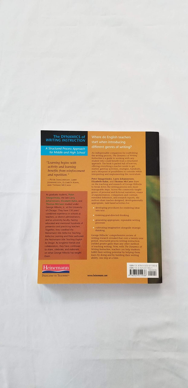 The Dynamics of Writing Instruction: A Structured Process Approach for Middle and High School,Used
